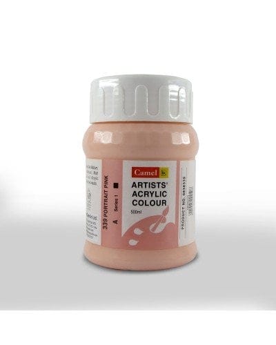 Camel Artist Acrylic Colour 500ml Jar - Portrait Pink