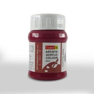 Camel Artist Acrylic Colour 500ml Jar - Permanent Rose