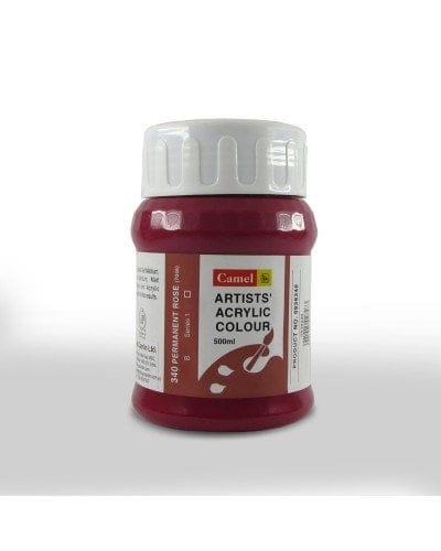 Camel Artist Acrylic Colour 500ml Jar - Permanent Rose