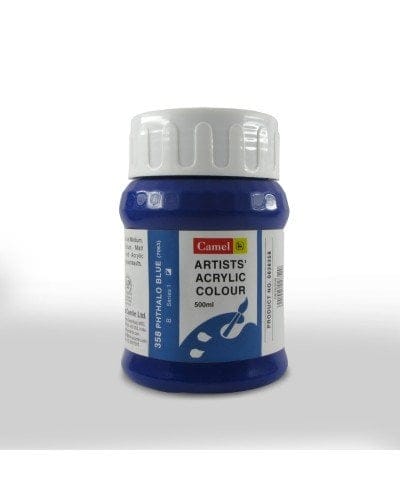 Camel Artist Acrylic Colour 500ml Jar - Phthalo Blue