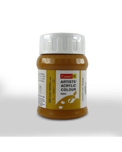 Camel Artist Acrylic Colour 500ml Jar - Raw Sienna