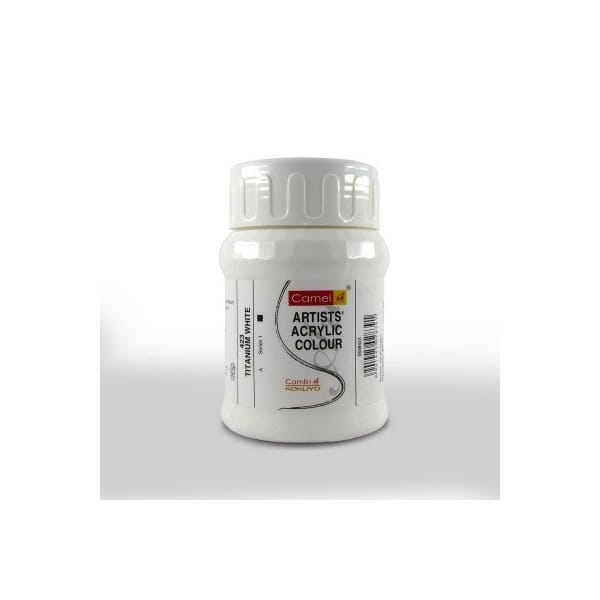 Camel Artist Acrylic Colour 500ml Jar - Titanium White