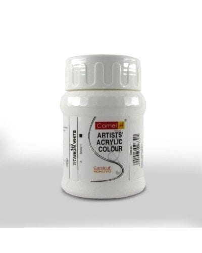 Camel Artist Acrylic Colour 500ml Jar - Titanium White