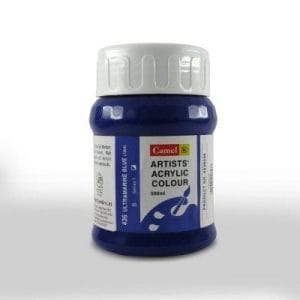 Camel Artist Acrylic Colour 500ml Jar - Ultramarine Blue