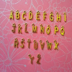 Single Alphabet Metal Charms (A-Z)