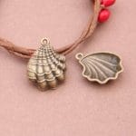 Large Seashells Metal Charms (Set of 5 pcs)