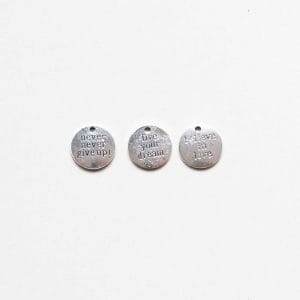 Life Quotes Metal Charms (Set of 3 pcs)