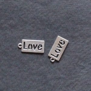 Love Tags Metal Charms (Set of 2 pcs)