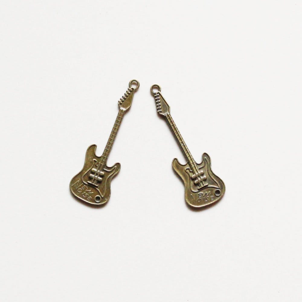 Guitar Metal Charms (Set of 2 pcs) camc 73 guitar metal charm craftangles scrapbook Guitar Metal Charms (Set of 2 pcs)