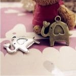 Cute small Elephant  Metal Charms (Set of 5 pcs)
