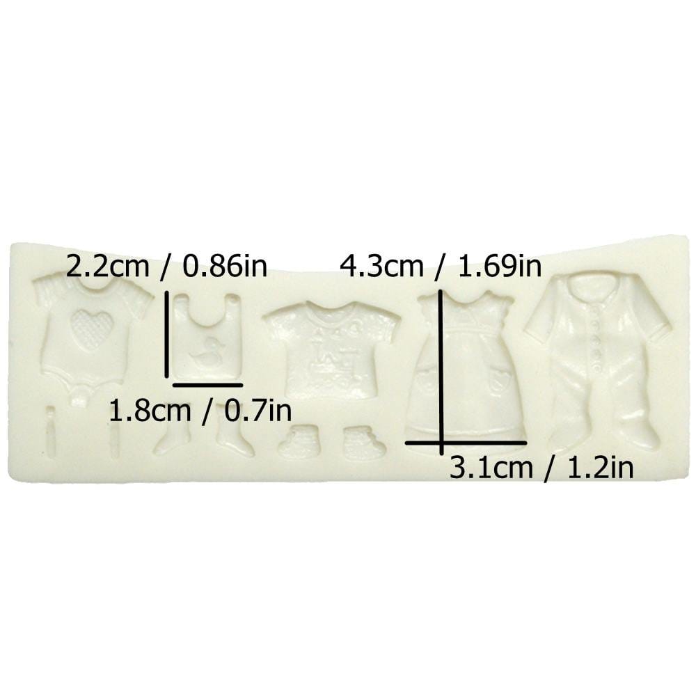 Baby Clothes Silicone Clay Mould camold235 baby clothes silicone mold 2 camold235_baby_clothes_silicone_mold_2