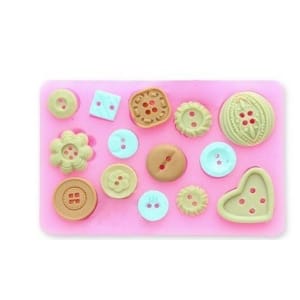 Cluster of Buttons Silicone Clay Mould