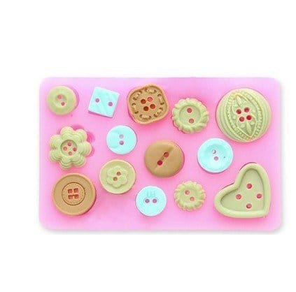 Cluster of Buttons Silicone Clay Mould