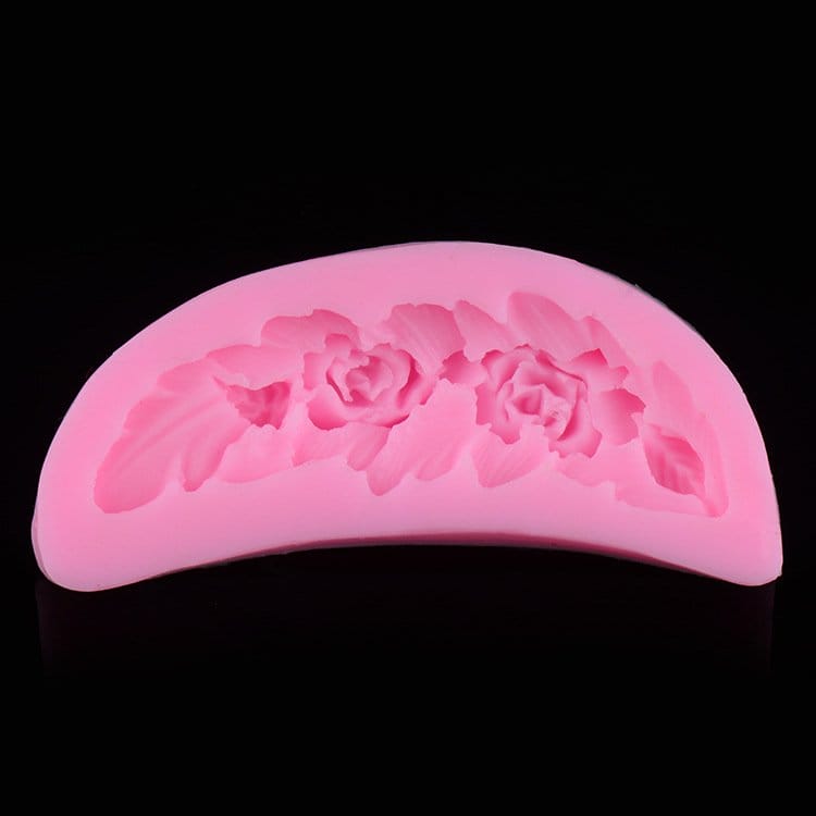 Flowers with lots of leaves Silicone Clay Mould camold244 flowers with leaves silicone mold 2 camold244_flowers_with_leaves_silicone_mold_2