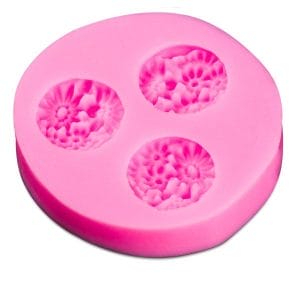 Patterned Flowers (Set of 3) Silicone Clay Mould