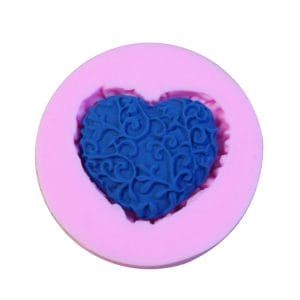 Small Decorative Heart Silicone Clay Mould