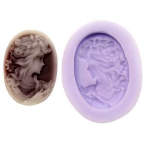 Mini Lady Cameo Silicone Clay Mould