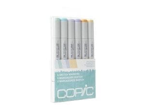 Copic 6pc Sketch Markers Set - Pale Pastels