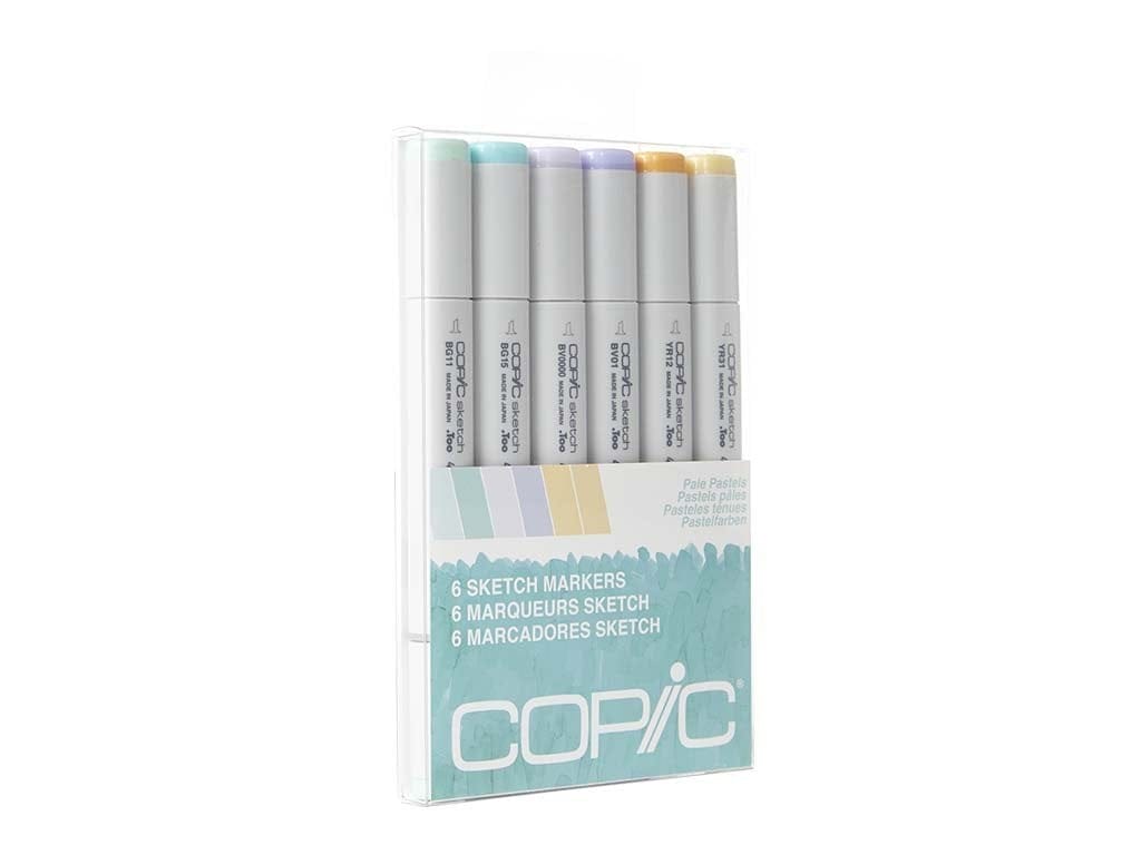 Copic 6pc Sketch Markers Set - Pale Pastels
