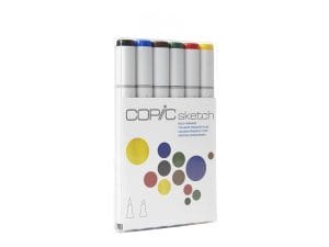 Copic 6pc Sketch Markers Set - Bold Primaries