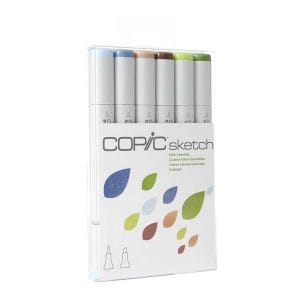 Copic 6pc Sketch Markers Set - Earth Essentials