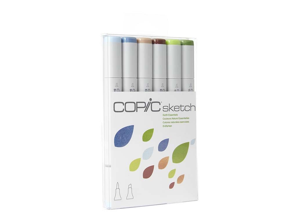 Copic 6pc Sketch Markers Set - Earth Essentials
