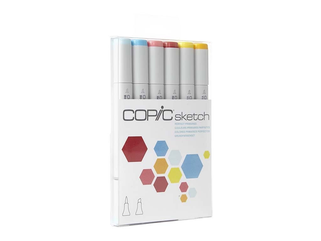 Copic 6pc Sketch Markers Set - Perfect Primaries copic sketch perfect primaries Copic 6pc Sketch Markers Set - Perfect Primaries