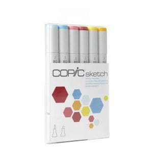 Copic 6pc Sketch Markers Set - Perfect Primaries
