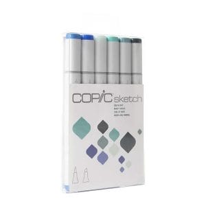 Copic 6pc Sketch Markers Set - Sea & Sky