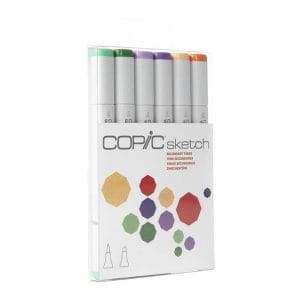 Copic 6pc Sketch Markers Set - Secondary Tones