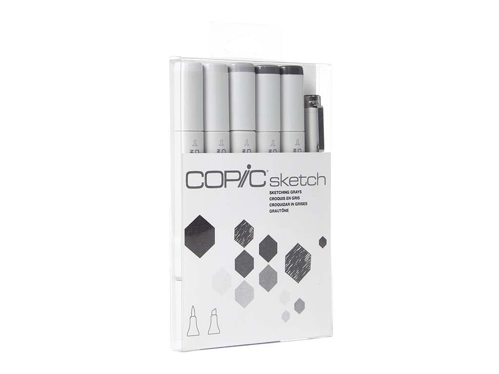 Copic 6pc Sketch Markers Set - Sketching Grays