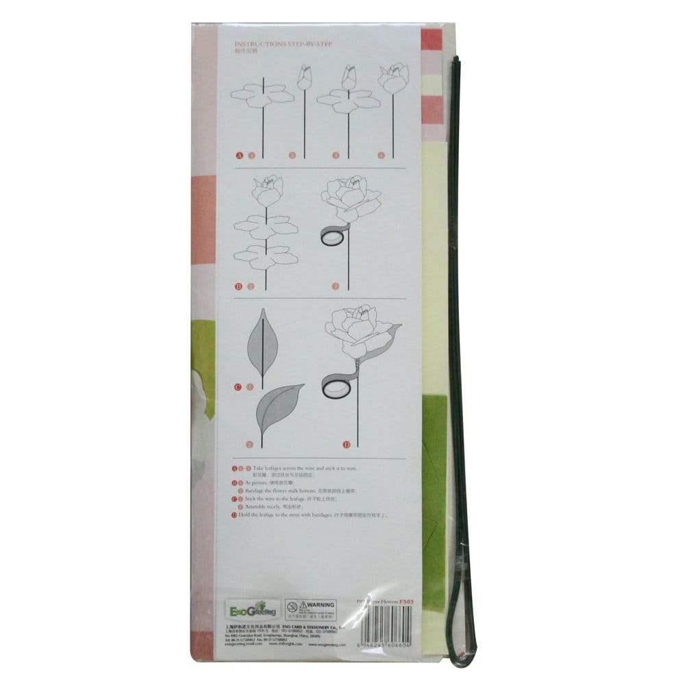 DIY Paper Flower making Kit by EnoGreeting - Rose fs03 diy paper flower making kit enogreeting rose 1 fs03_diy_paper_flower_making_kit_enogreeting_rose_1