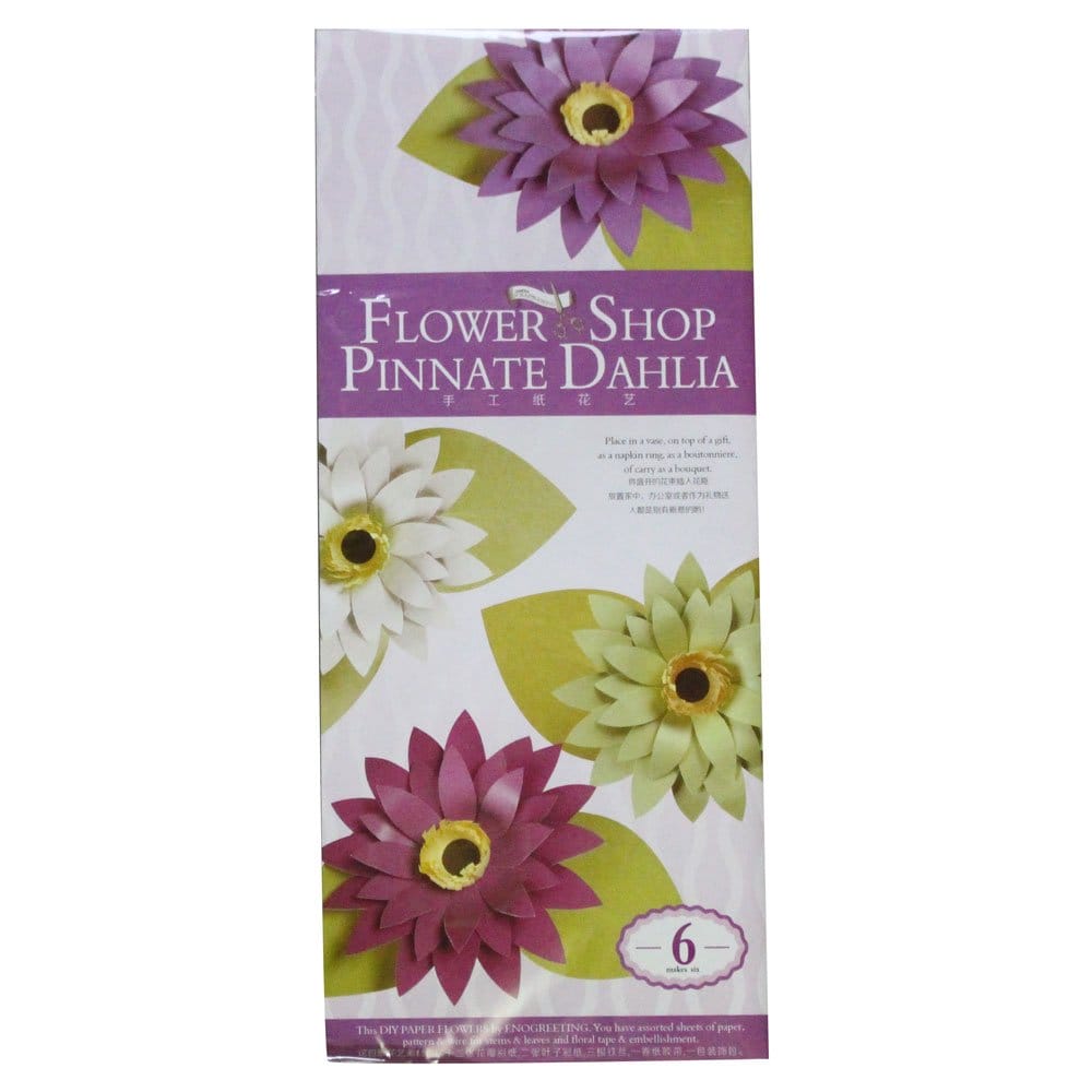 DIY Paper Flower making Kit by EnoGreeting - Pinnate Dahila