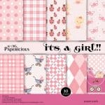 Papericious - Its a Girl (6 by 6 patterned paper)