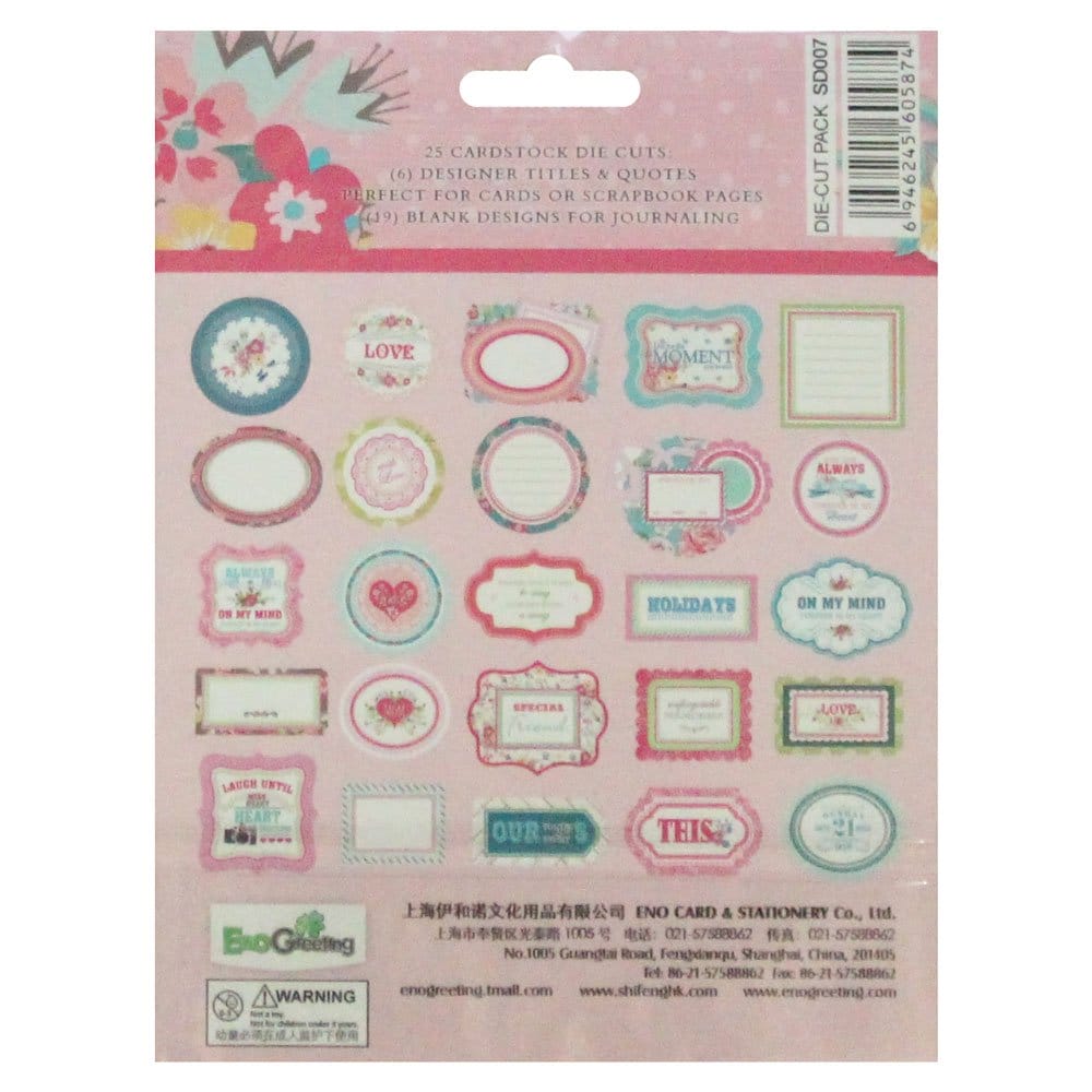 EnoGreeting Die Cut Pack (25 pcs) - Design 13 sd007 enogreeting die cut pack 1 packof 25pcs 2 sd007_enogreeting_die_cut_pack_1_packof_25pcs_2