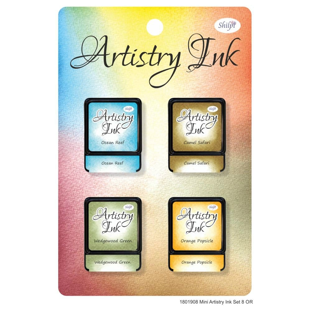 Shilpi Artistry Mini Ink Pad Set 8 - OR (Set of 4)