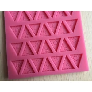 Alphabet Banner Silicone Clay Mould