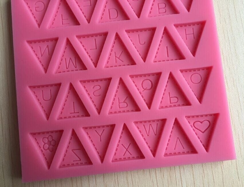 Alphabet Banner Silicone Clay Mould