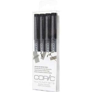 Copic 4pc Multiliner Set - Black (B)