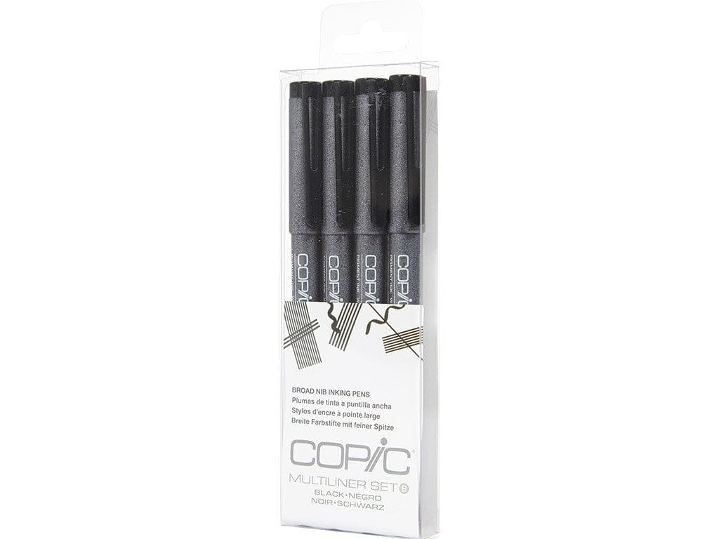Copic 4pc Multiliner Set - Black (B) copic multiliner broad set b mlbbroad Copic 4pc Multiliner Set - Black (B)