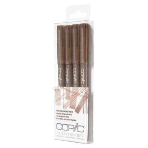 Copic 4pc Multiliner Set - Brown