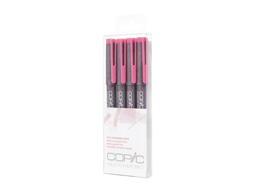 Copic 4pc Multiliner Set - Pink copic multiliner pink mlpnk Copic 4pc Multiliner Set - Pink