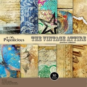 Papericious Premium Collection - The Vintage Attire (A4 patterned paper)