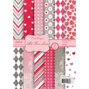 CrafTangles Scrapbook Paper Pack - All For Love (A4)