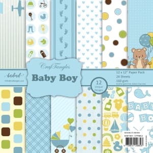 CrafTangles Scrapbook Paper Pack - Baby Boy (12"x12")