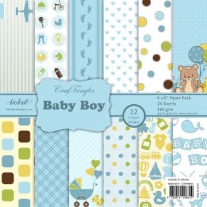 CrafTangles Scrapbook Paper Pack - Baby Boy (6"x6")