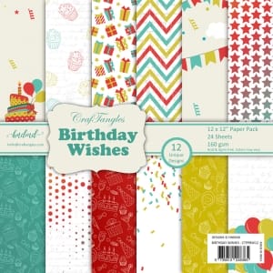 CrafTangles Scrapbook Paper Pack - Birthday Wishes (12"x12")