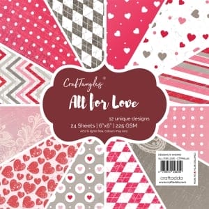 CrafTangles Scrapbook Paper Pack - All For Love (12"x12")