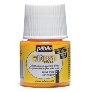 Pebeo Vitrea 160 Glossy Glass Paint 45ml Bottle - Sun Yellow