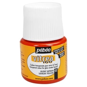 Pebeo Vitrea 160 Glossy Glass Paint 45ml Bottle - Saffron Yellow
